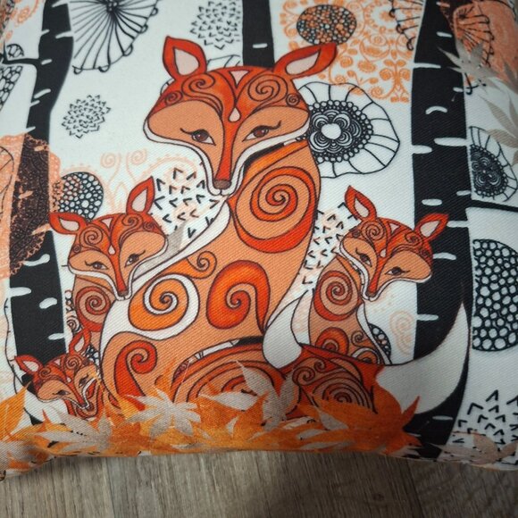 Deny Designs Fox Pattern Throw Pillow 16" x 16" 100% Polyester Fiber - Picture 2 of 6